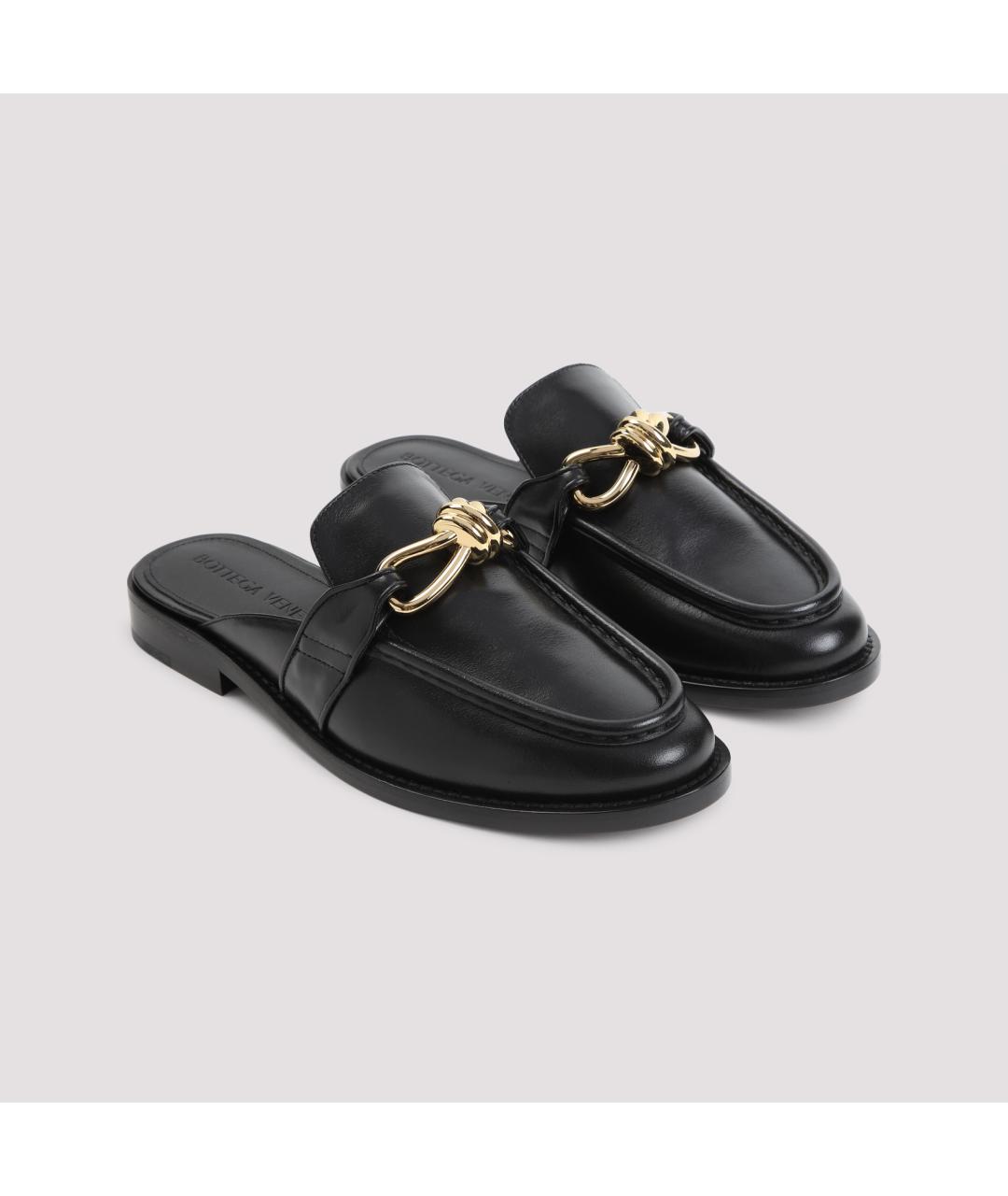BOTTEGA VENETA Черные кожаные лоферы, фото 4
