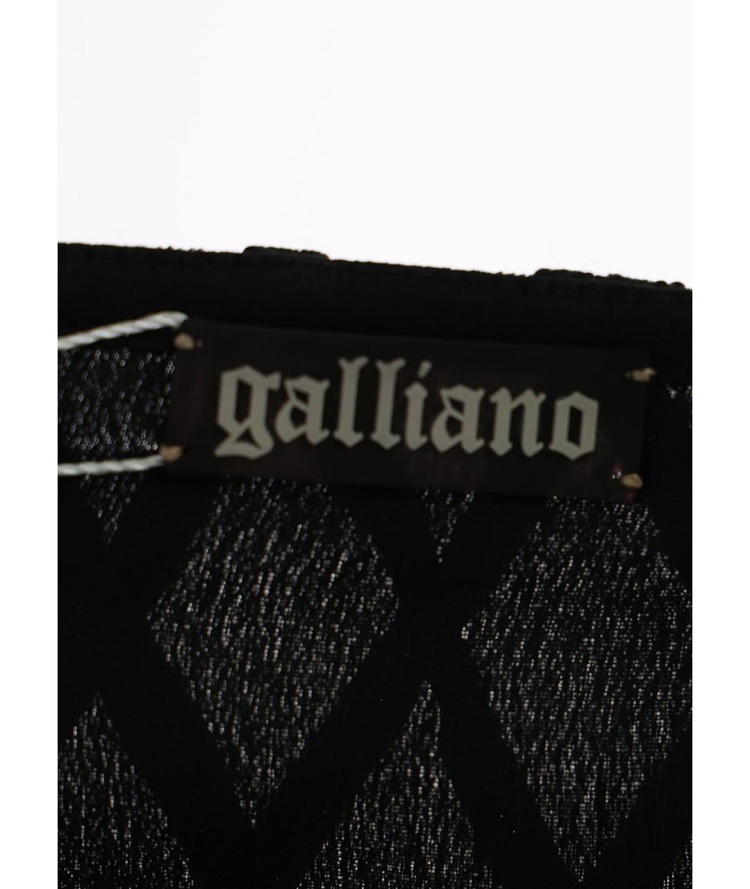 JOHN GALLIANO Черное полиамидовое повседневное платье, фото 5