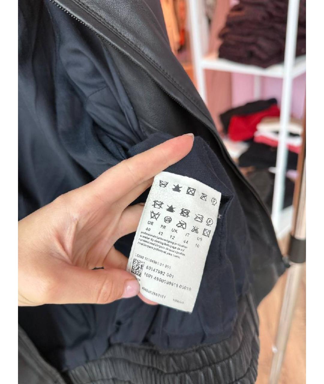 HUGO BOSS Черная кожаная куртка, фото 5