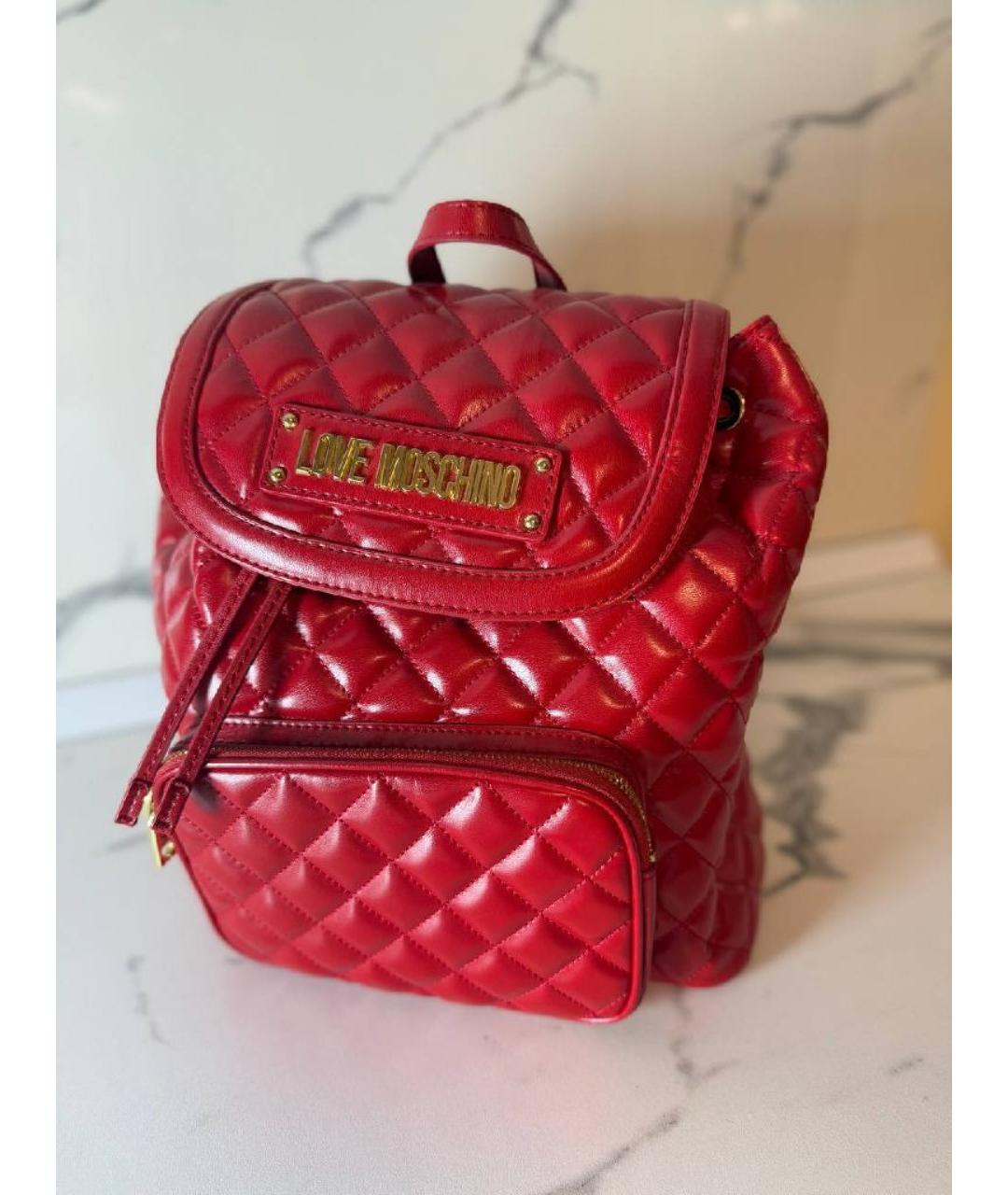 LOVE MOSCHINO Красный рюкзак, фото 7