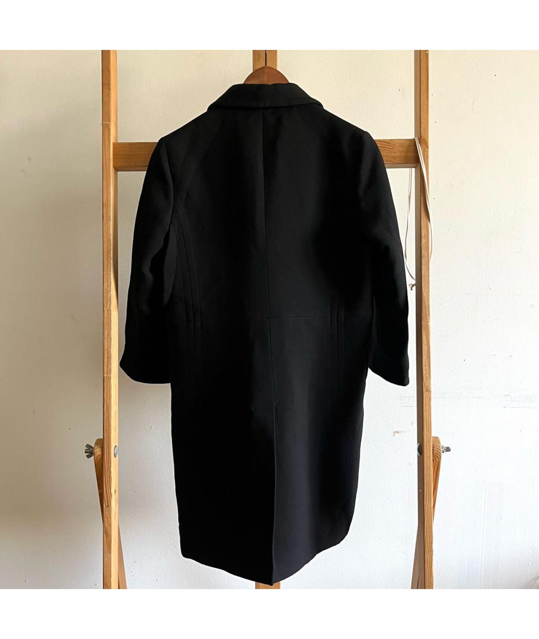 JIL SANDER Черное шерстяное пальто, фото 2