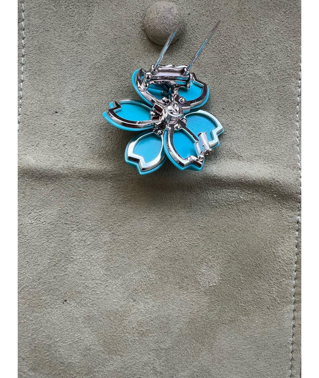 VAN CLEEF & ARPELS Бирюзовая платиновая булавка / брошь, фото 3