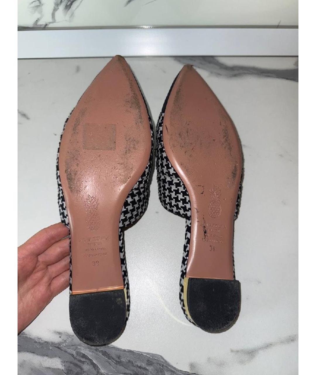 AQUAZZURA Черные мюли, фото 5