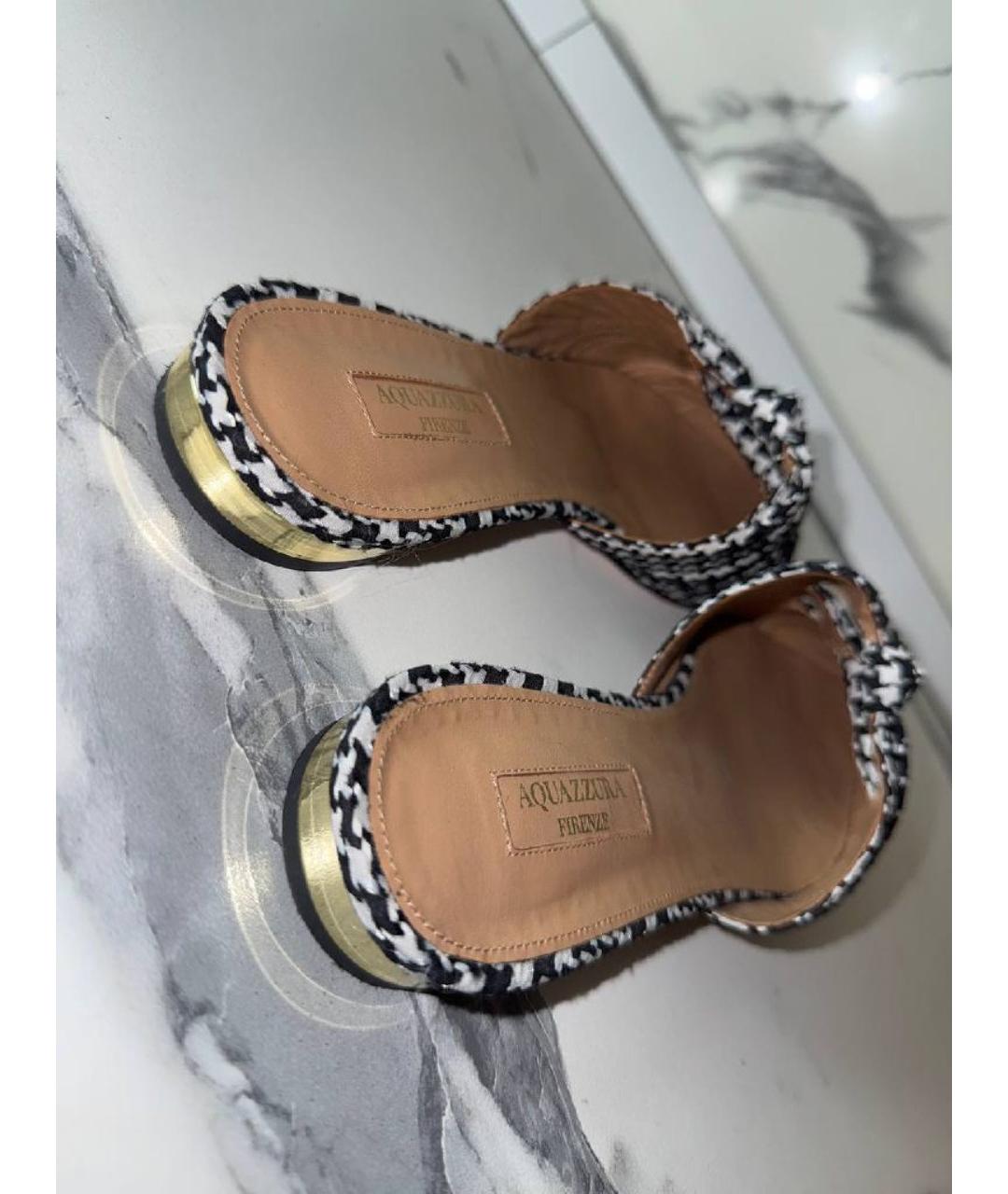 AQUAZZURA Черные мюли, фото 4