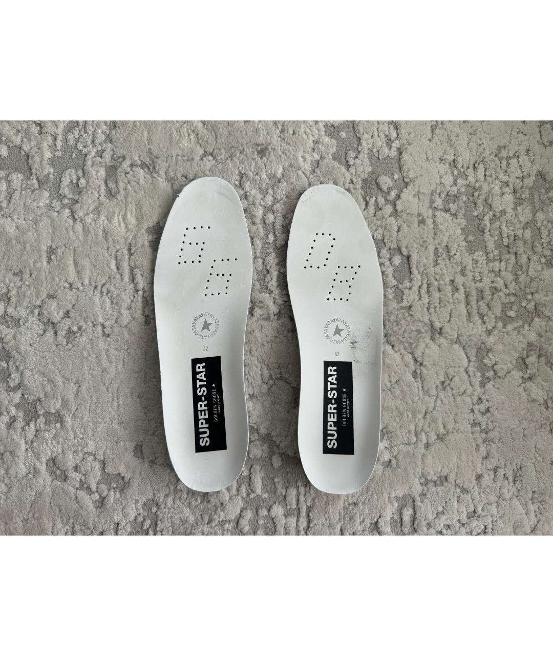 GOLDEN GOOSE DELUXE BRAND Белые кожаные низкие кроссовки / кеды, фото 5
