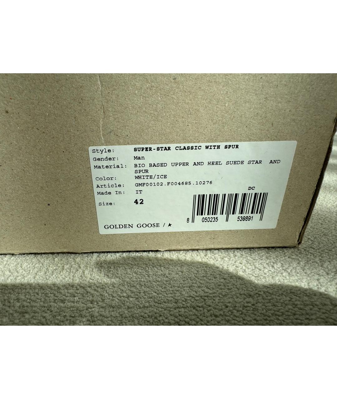 GOLDEN GOOSE DELUXE BRAND Белые кожаные низкие кроссовки / кеды, фото 6