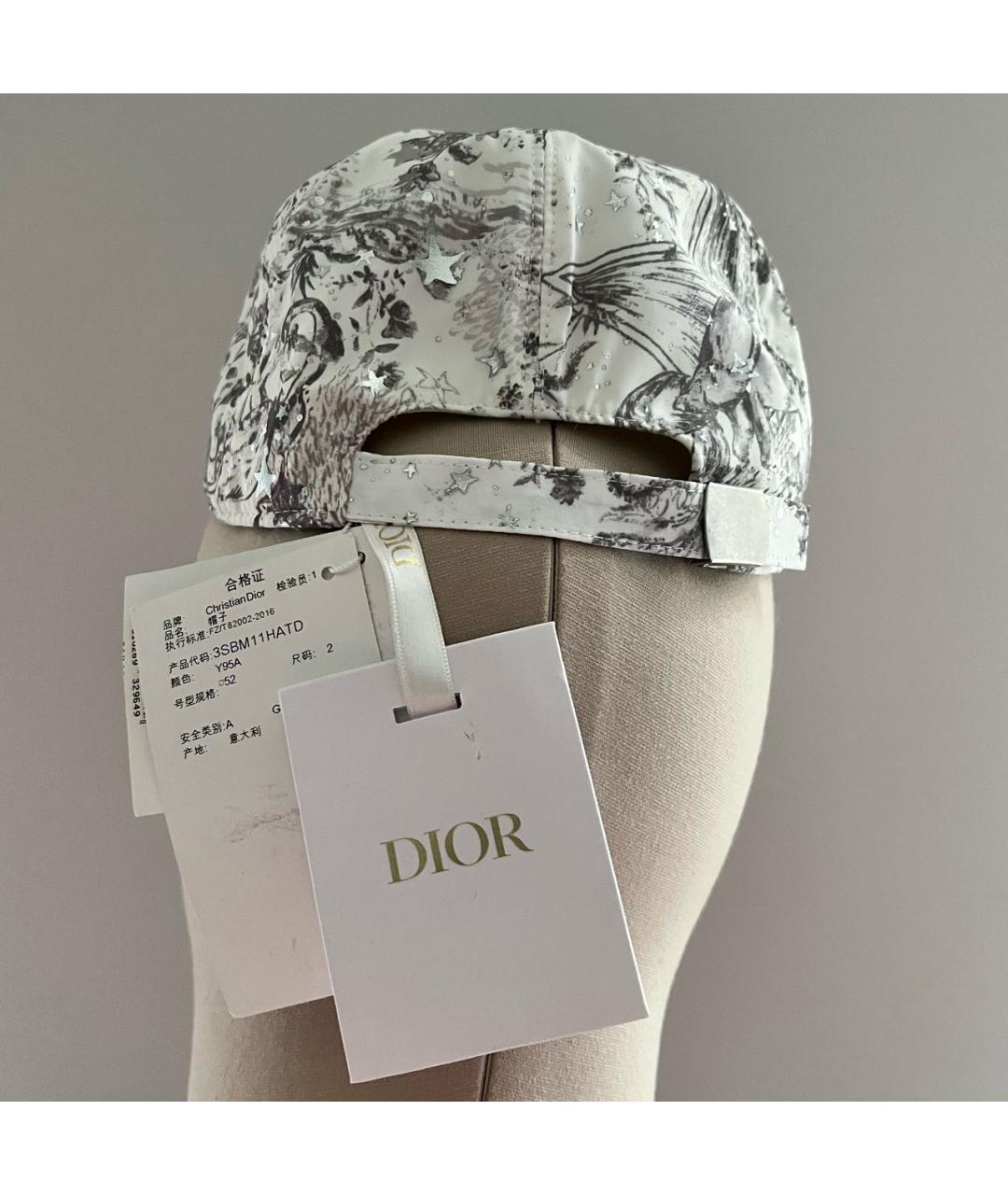 CHRISTIAN DIOR Серая хлопковая кепка, фото 4