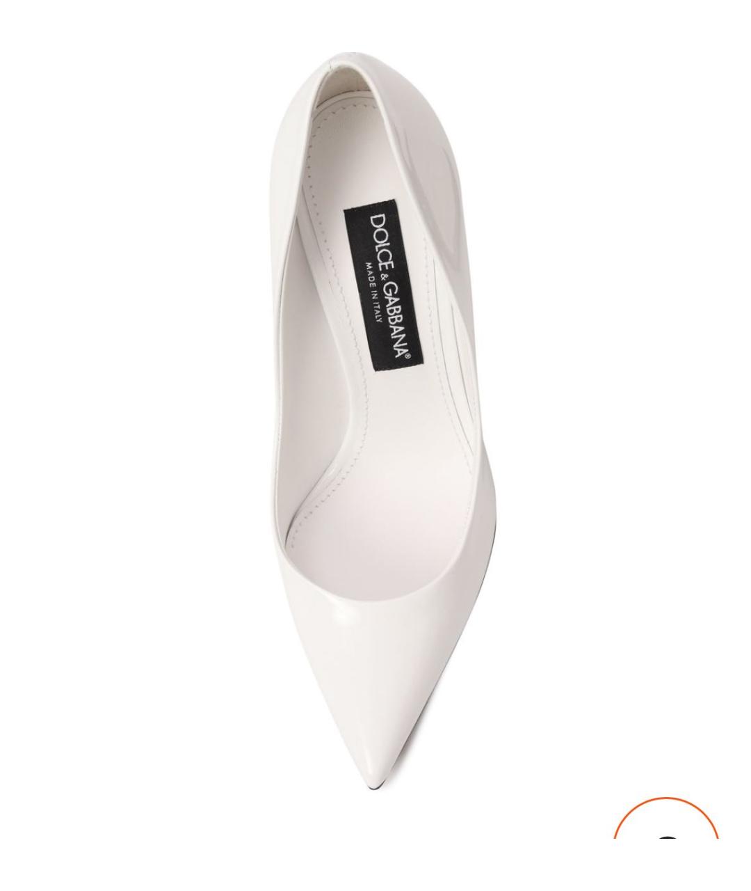 DOLCE&GABBANA Белые туфли из лакированной кожи, фото 5