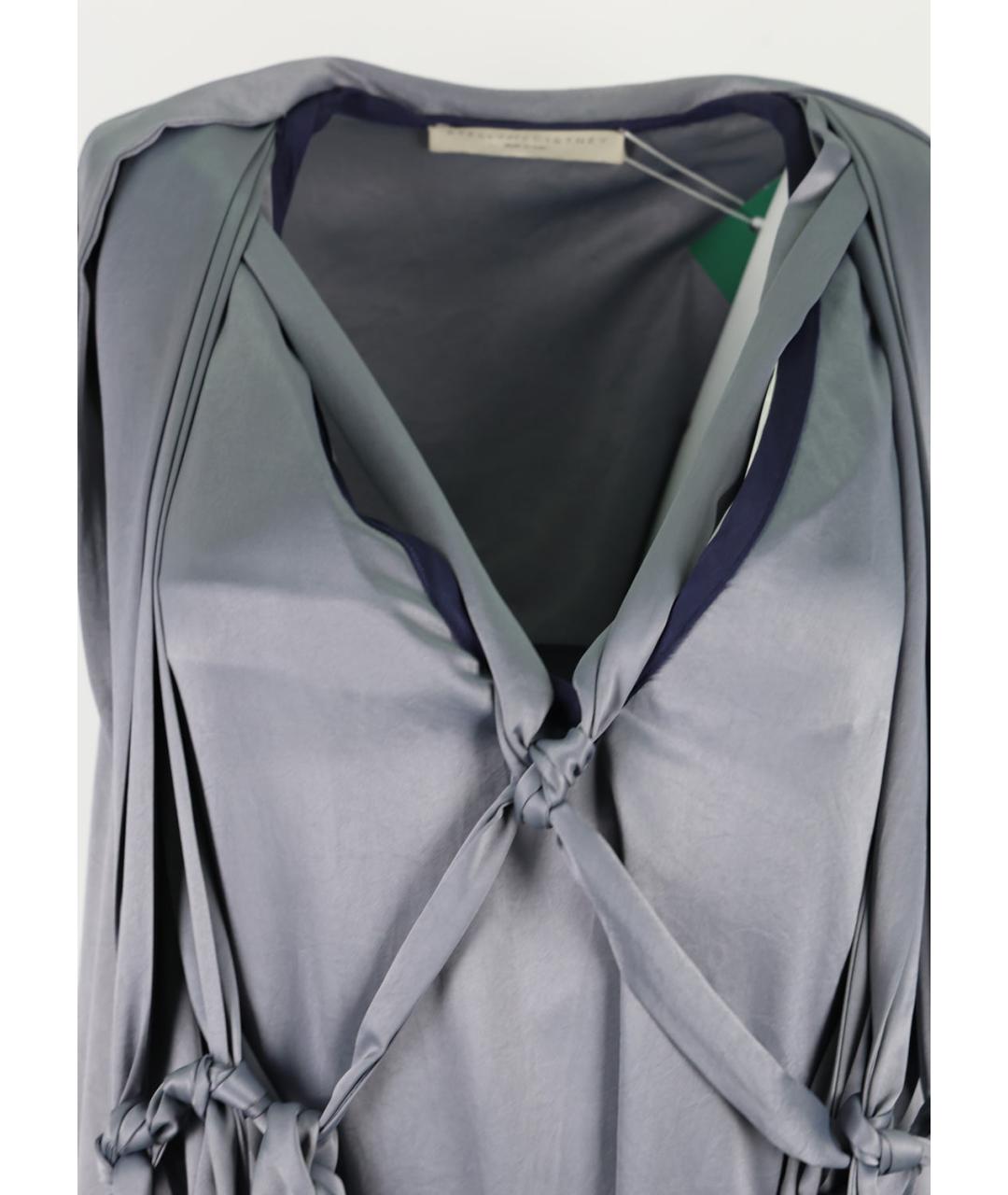 STELLA MCCARTNEY Серое ацетатное коктейльное платье, фото 2