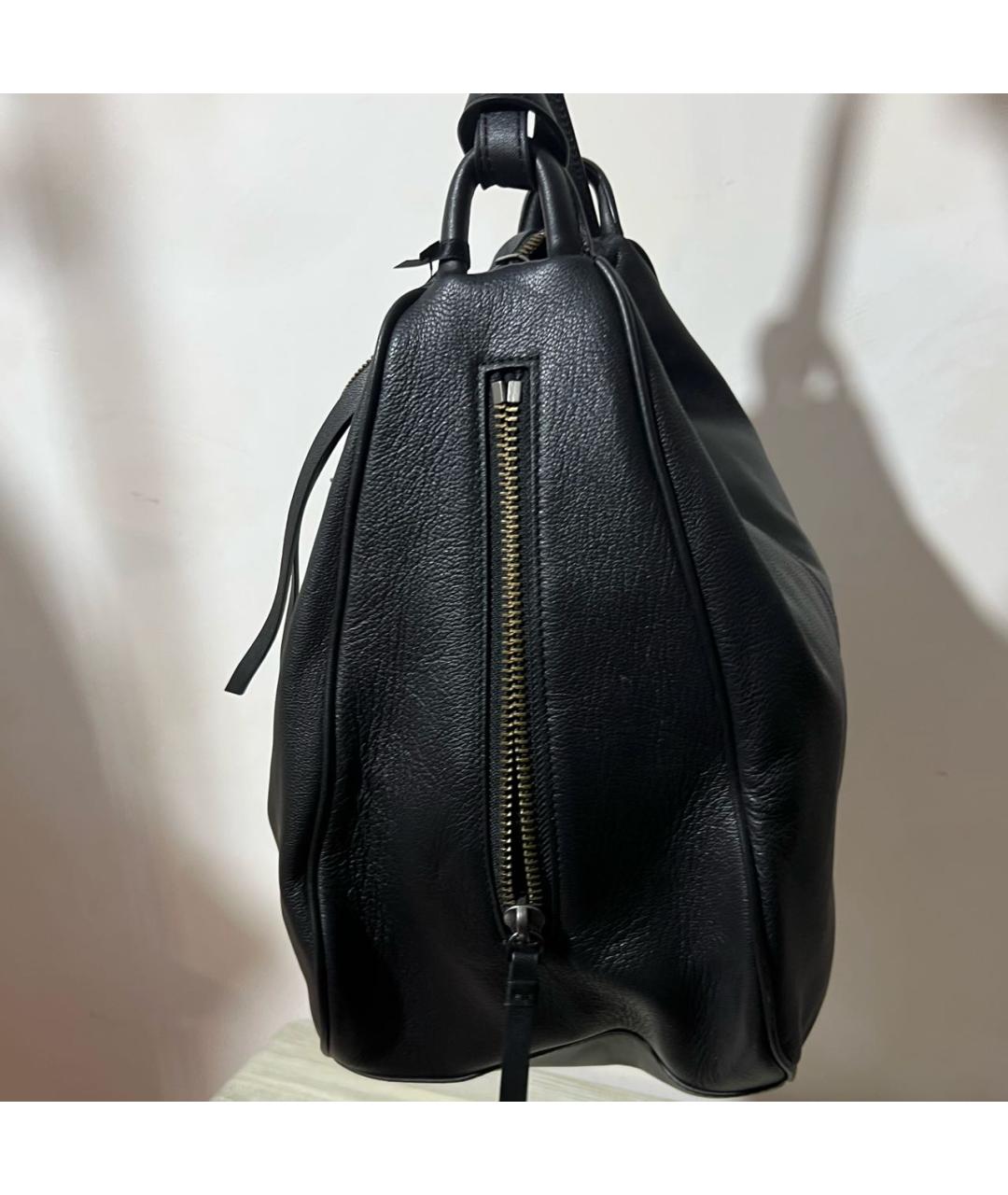 DKNY Черная кожаная сумка тоут, фото 5