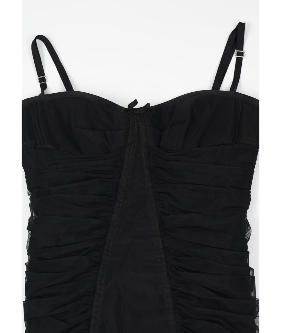 DSQUARED2 Черное хлопковое коктейльное платье, фото 3