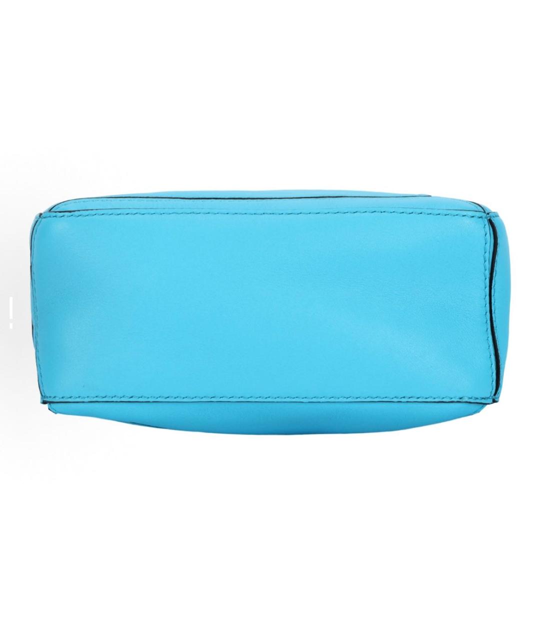 LOEWE Голубая кожаная поясная сумка, фото 4