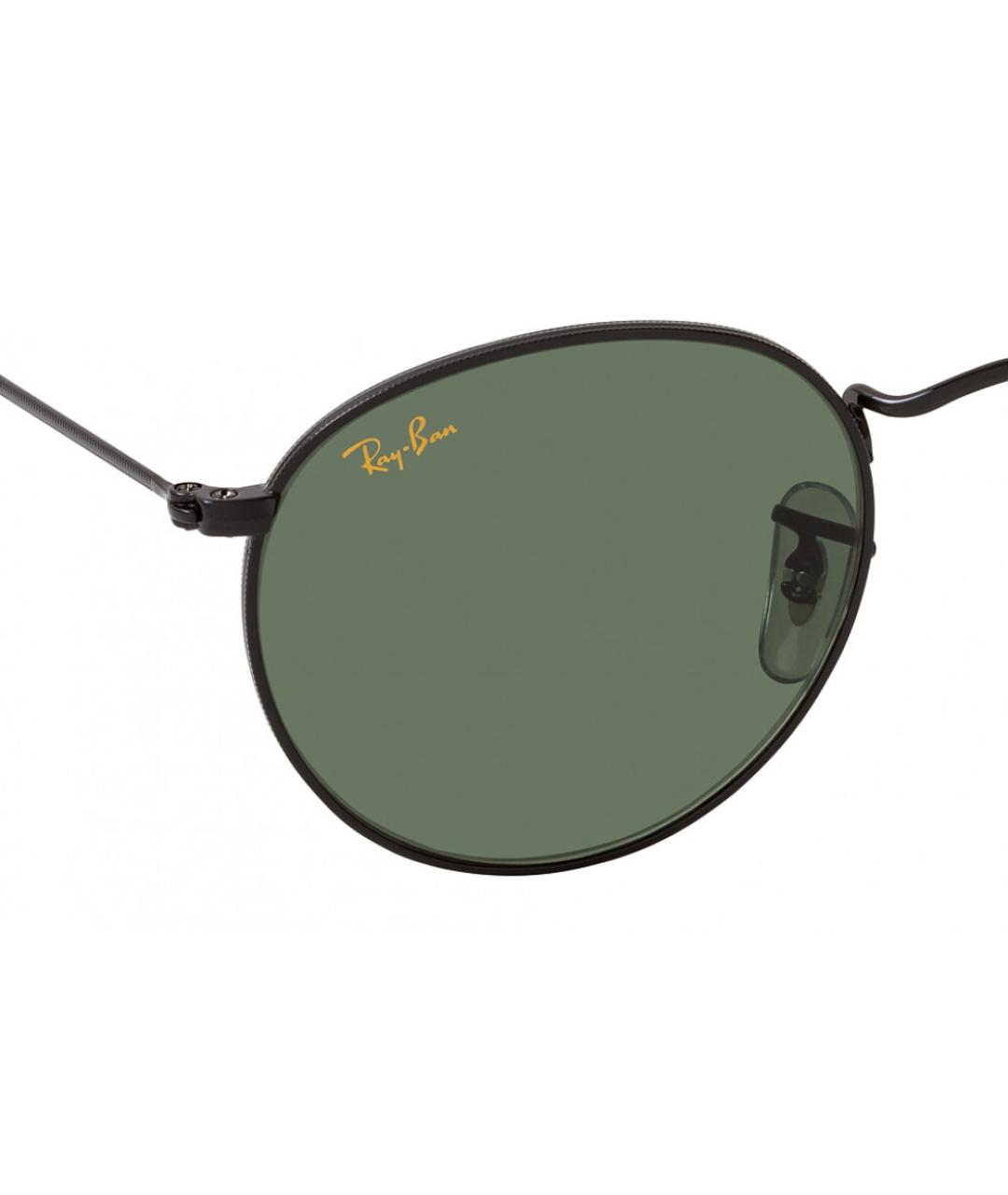 RAY BAN Черные металлические солнцезащитные очки, фото 5