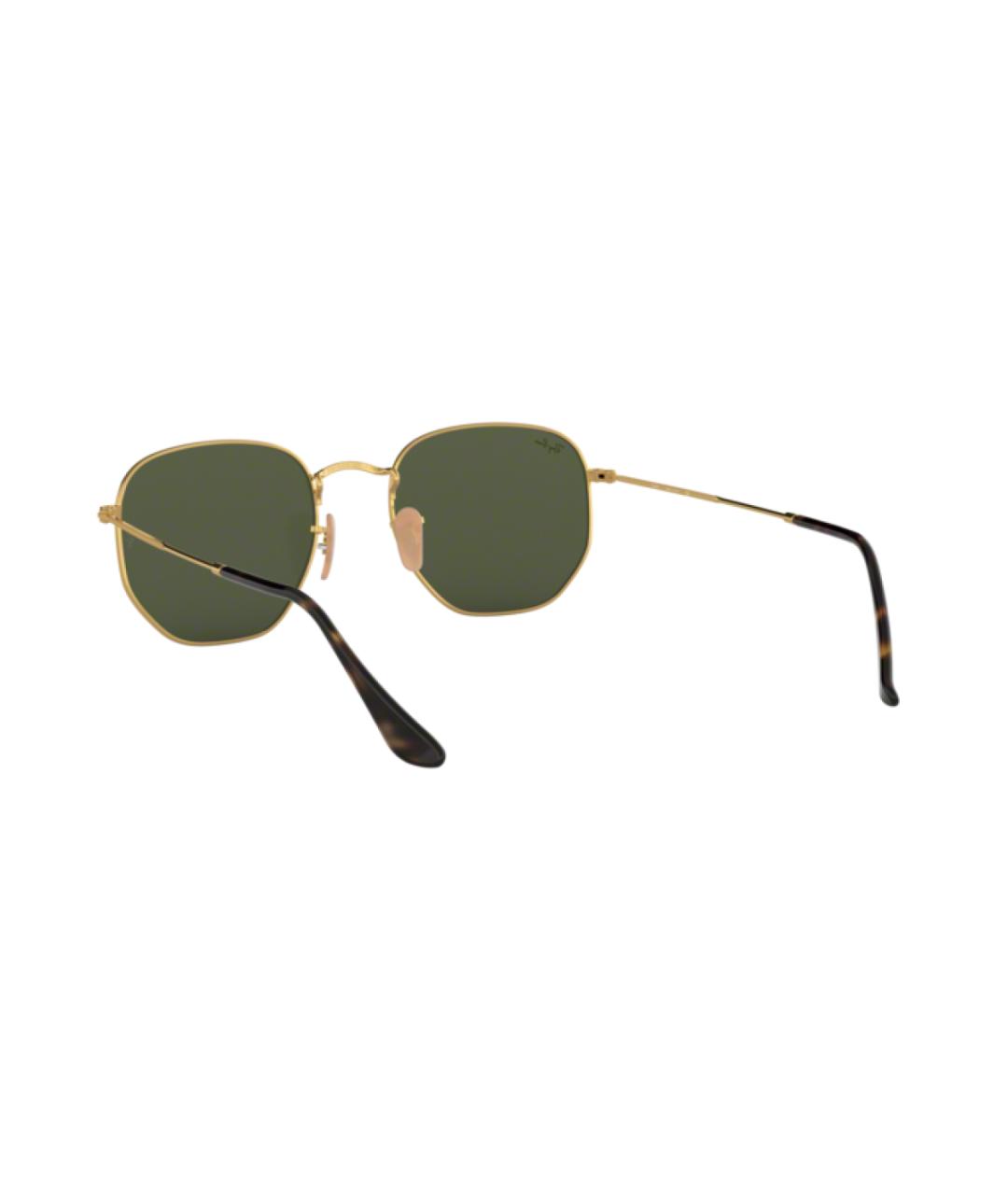 RAY BAN Золотые металлические солнцезащитные очки, фото 5