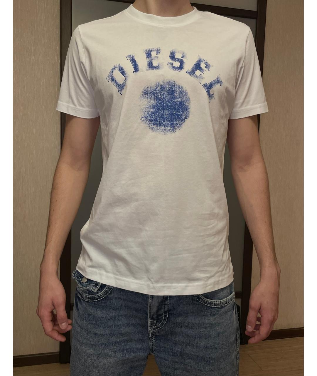 DIESEL Белая хлопковая футболка, фото 6