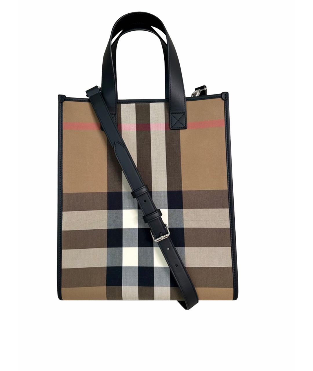 BURBERRY Коричневая сумка тоут, фото 1