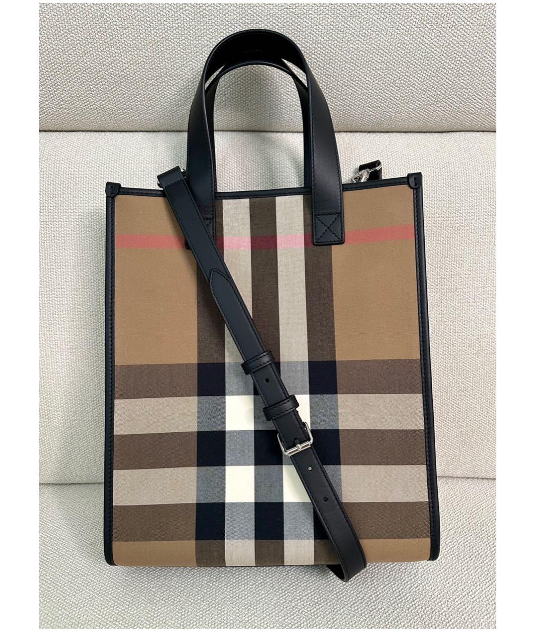 BURBERRY Коричневая сумка тоут, фото 8