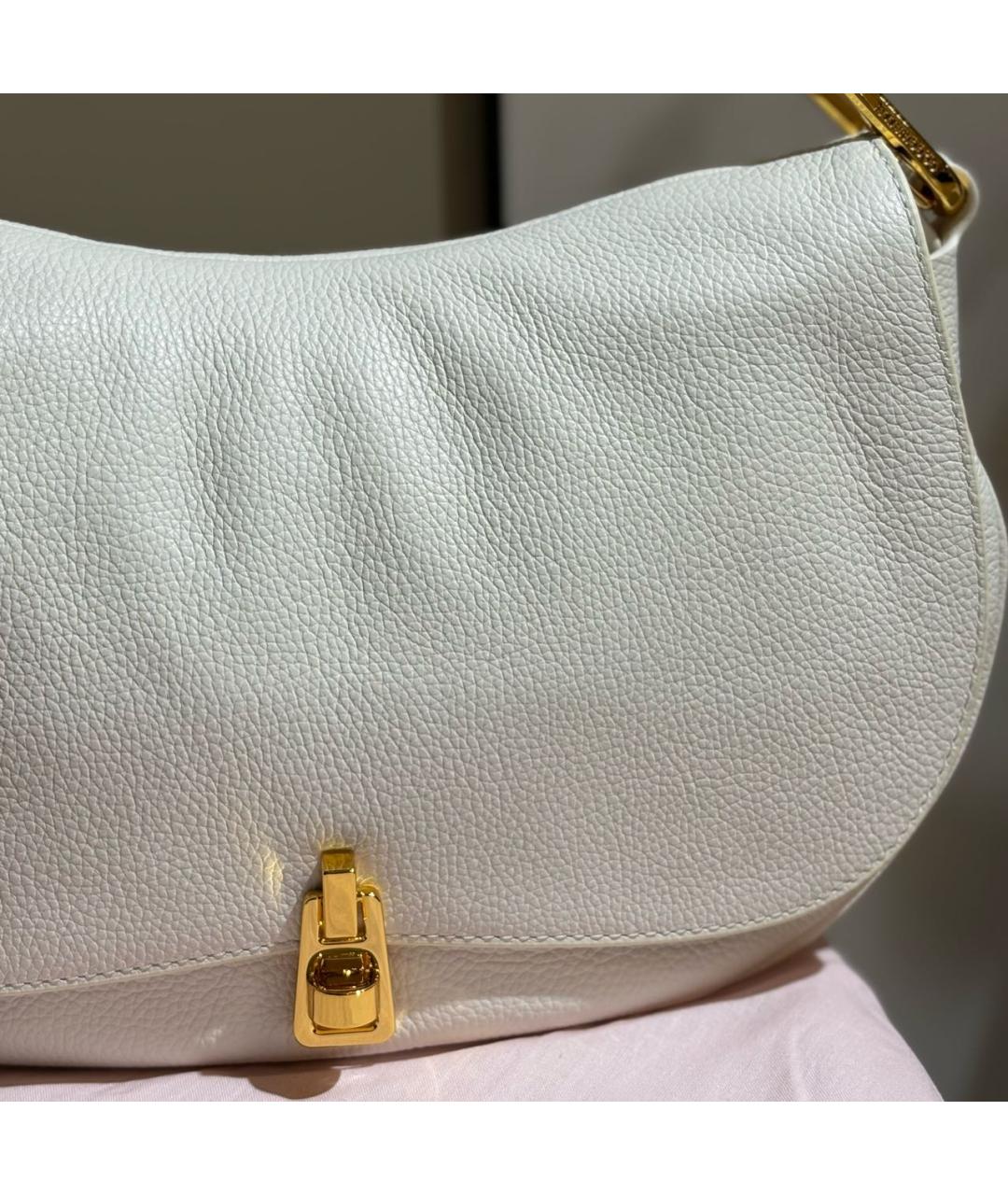 COCCINELLE Белая кожаная сумка через плечо, фото 7