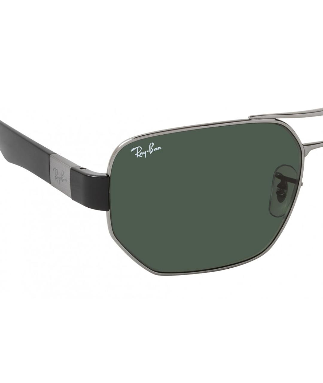 RAY BAN Серые металлические солнцезащитные очки, фото 5