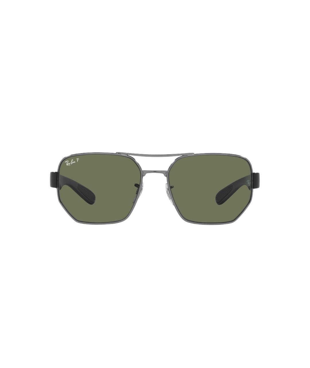 RAY BAN Серые металлические солнцезащитные очки, фото 2
