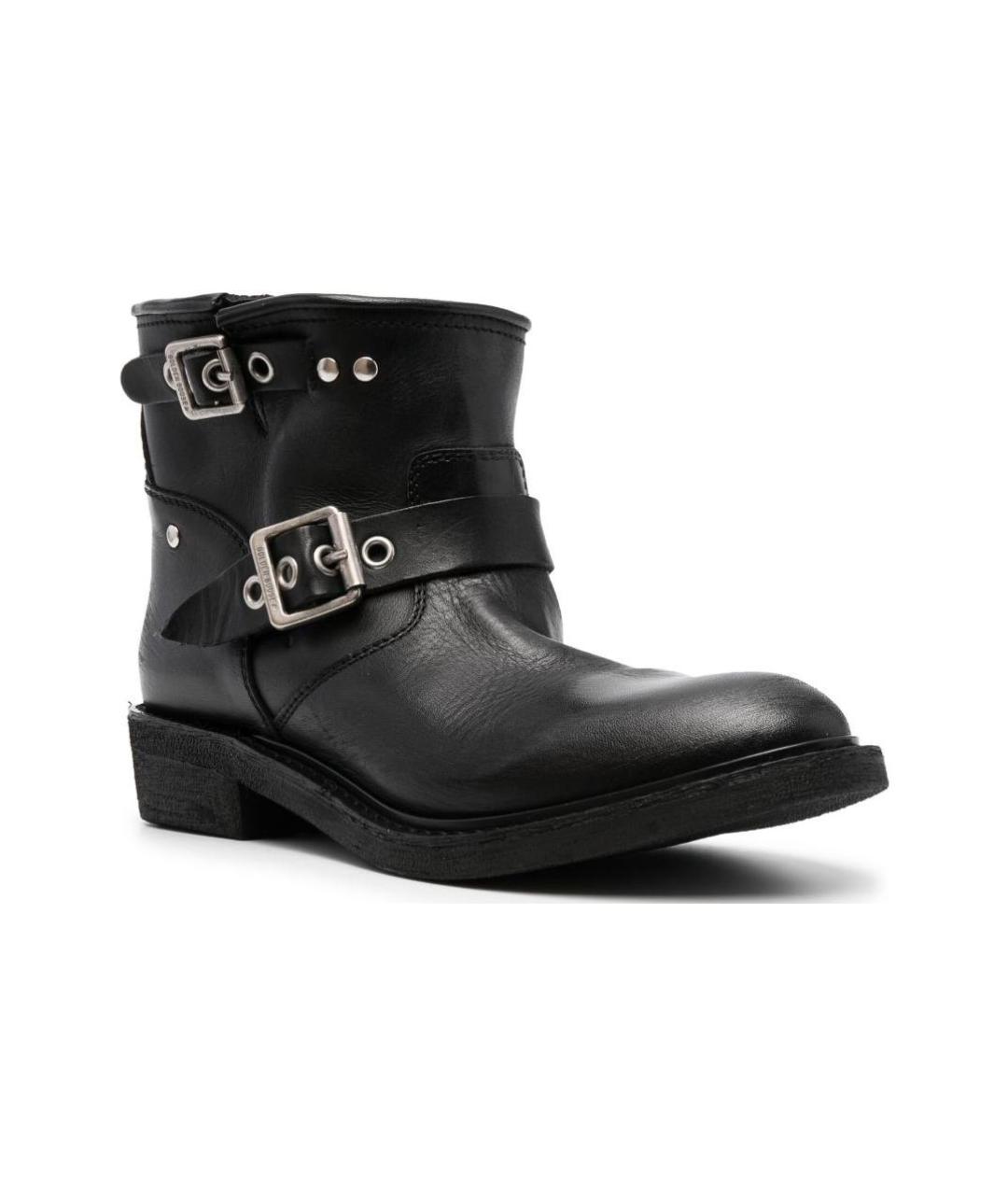 GOLDEN GOOSE DELUXE BRAND Черные кожаные ботильоны, фото 3