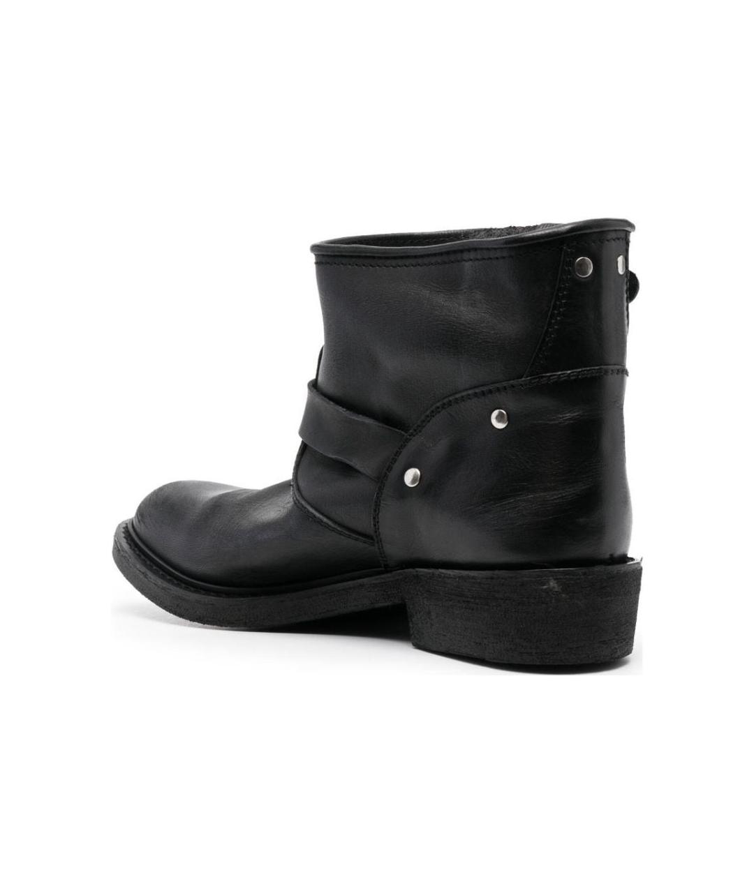 GOLDEN GOOSE DELUXE BRAND Черные кожаные ботильоны, фото 4