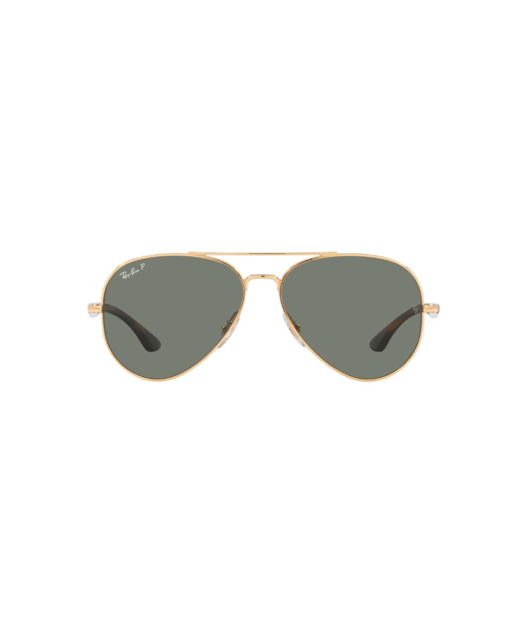 RAY BAN Золотые металлические солнцезащитные очки, фото 2