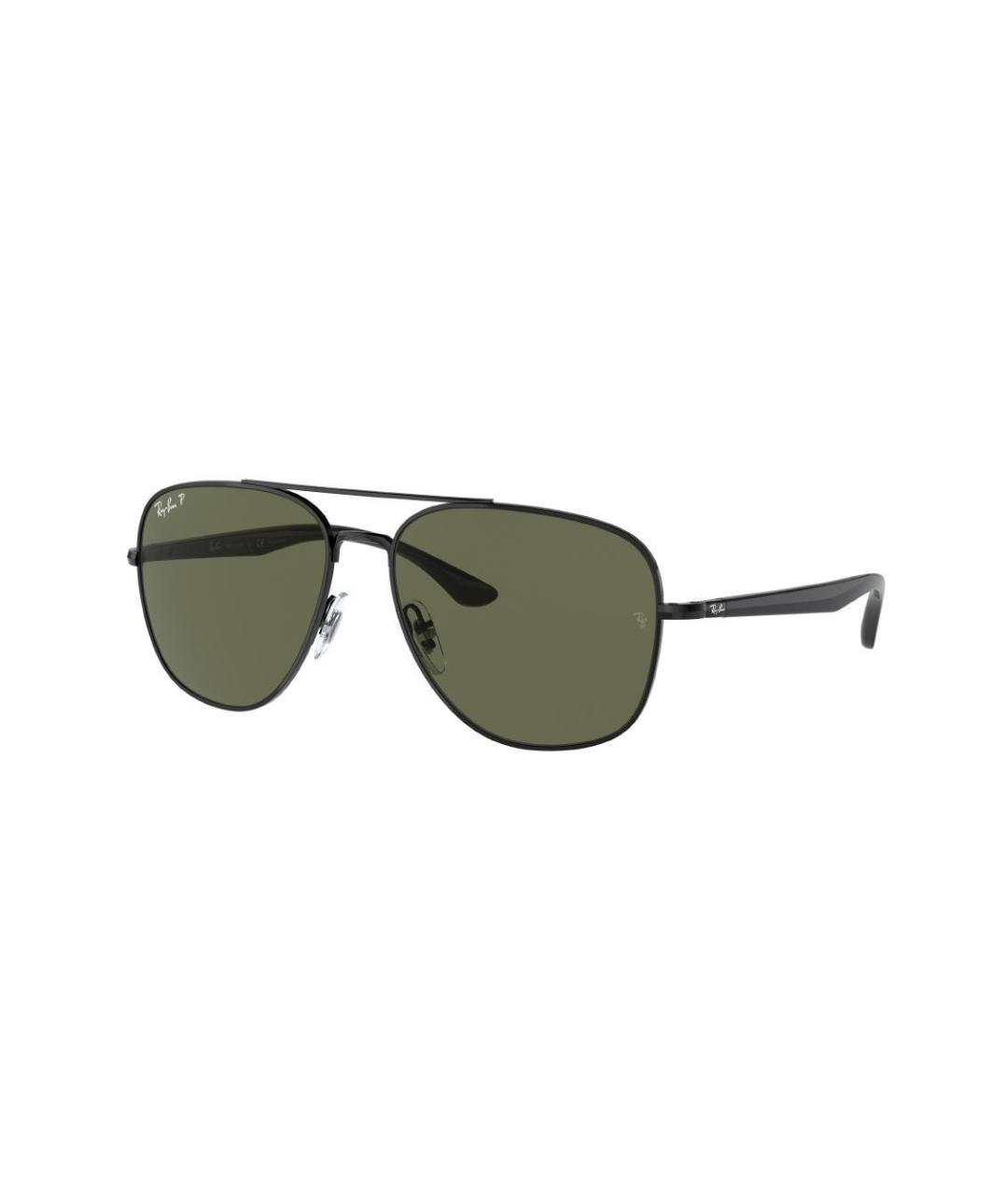 RAY BAN Черные металлические солнцезащитные очки, фото 2