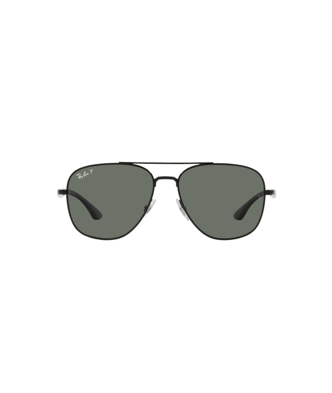 RAY BAN Черные металлические солнцезащитные очки, фото 1