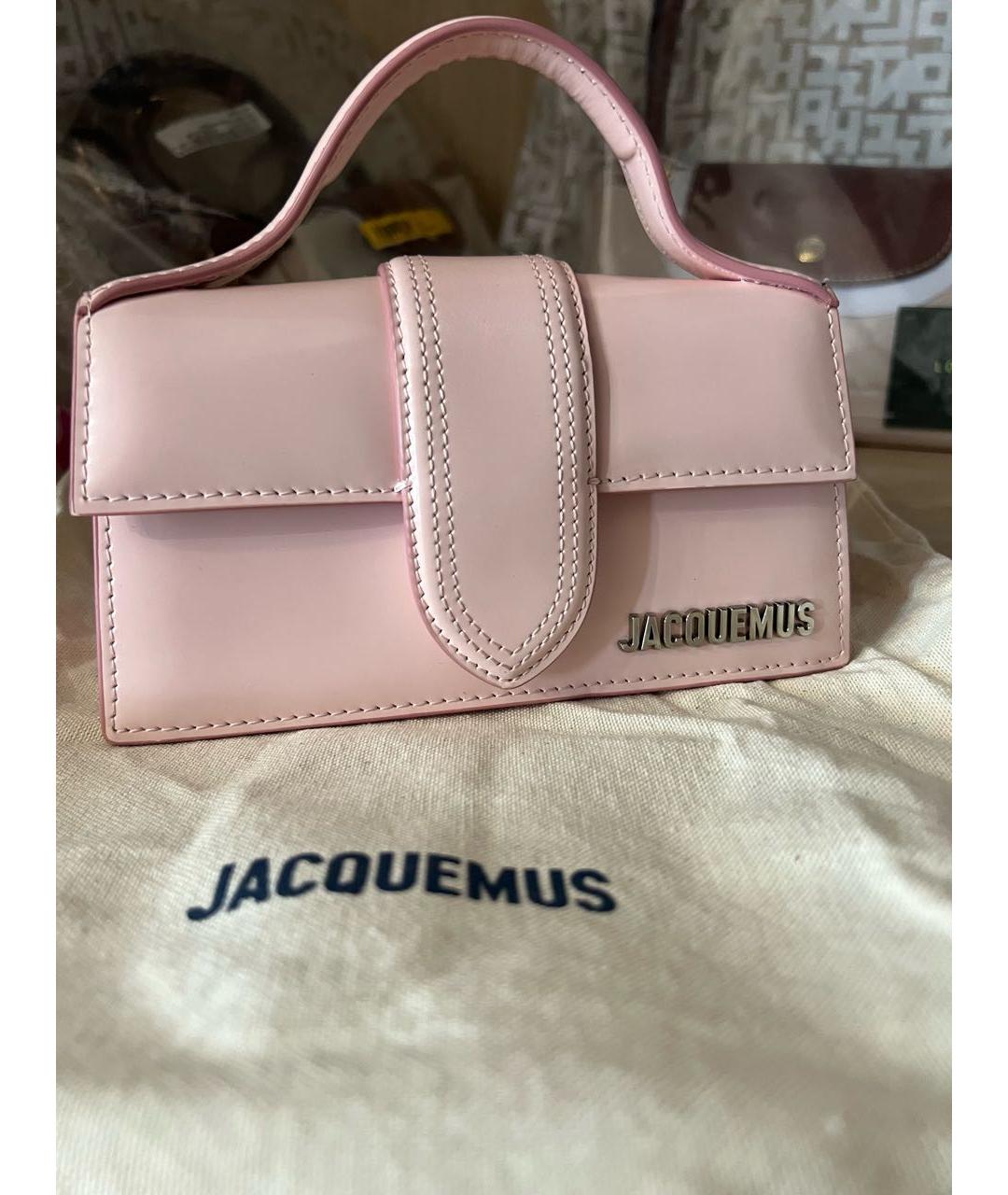 JACQUEMUS Розовая сумка с короткими ручками, фото 6