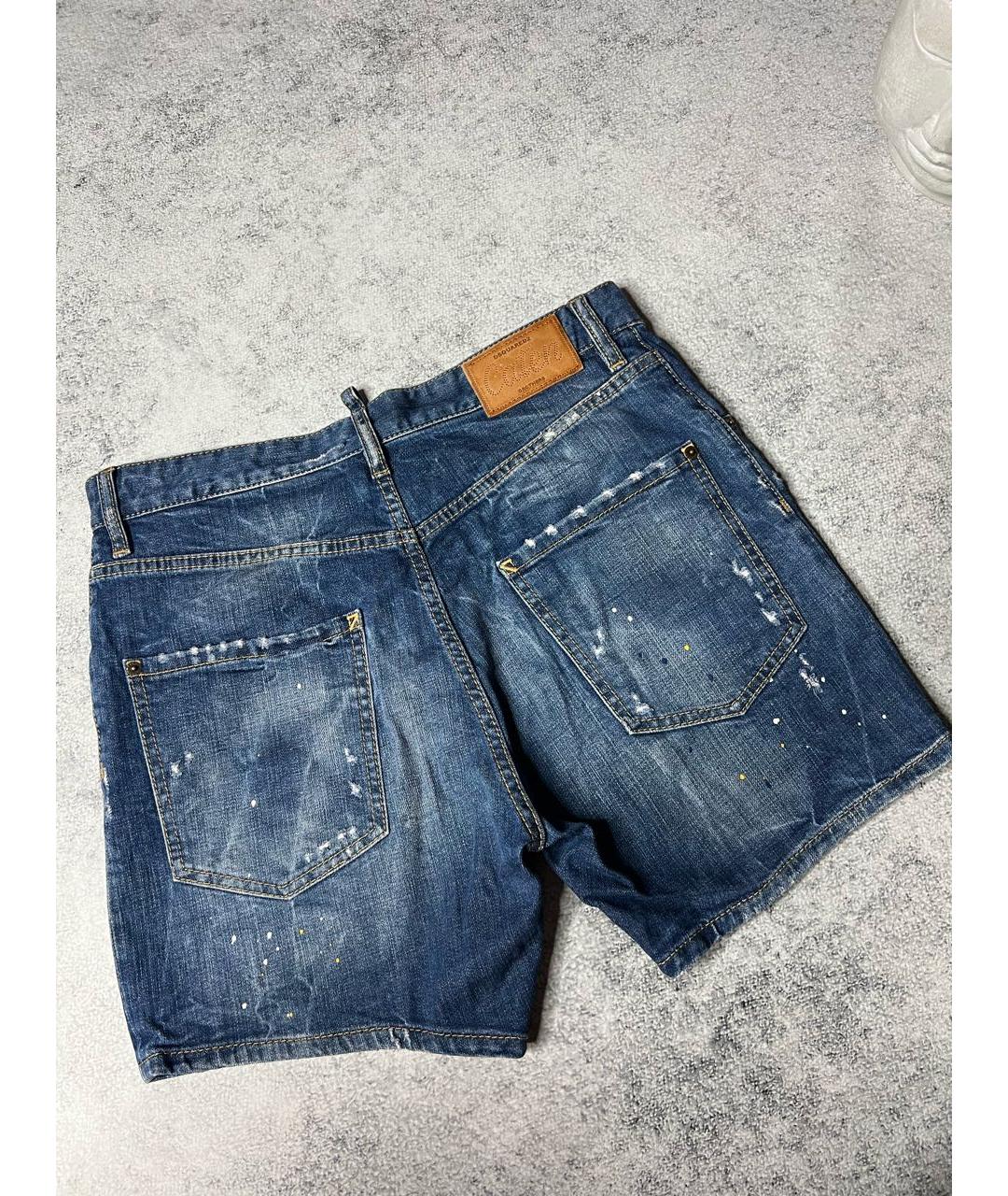 DSQUARED2 Синие хлопковые шорты, фото 3