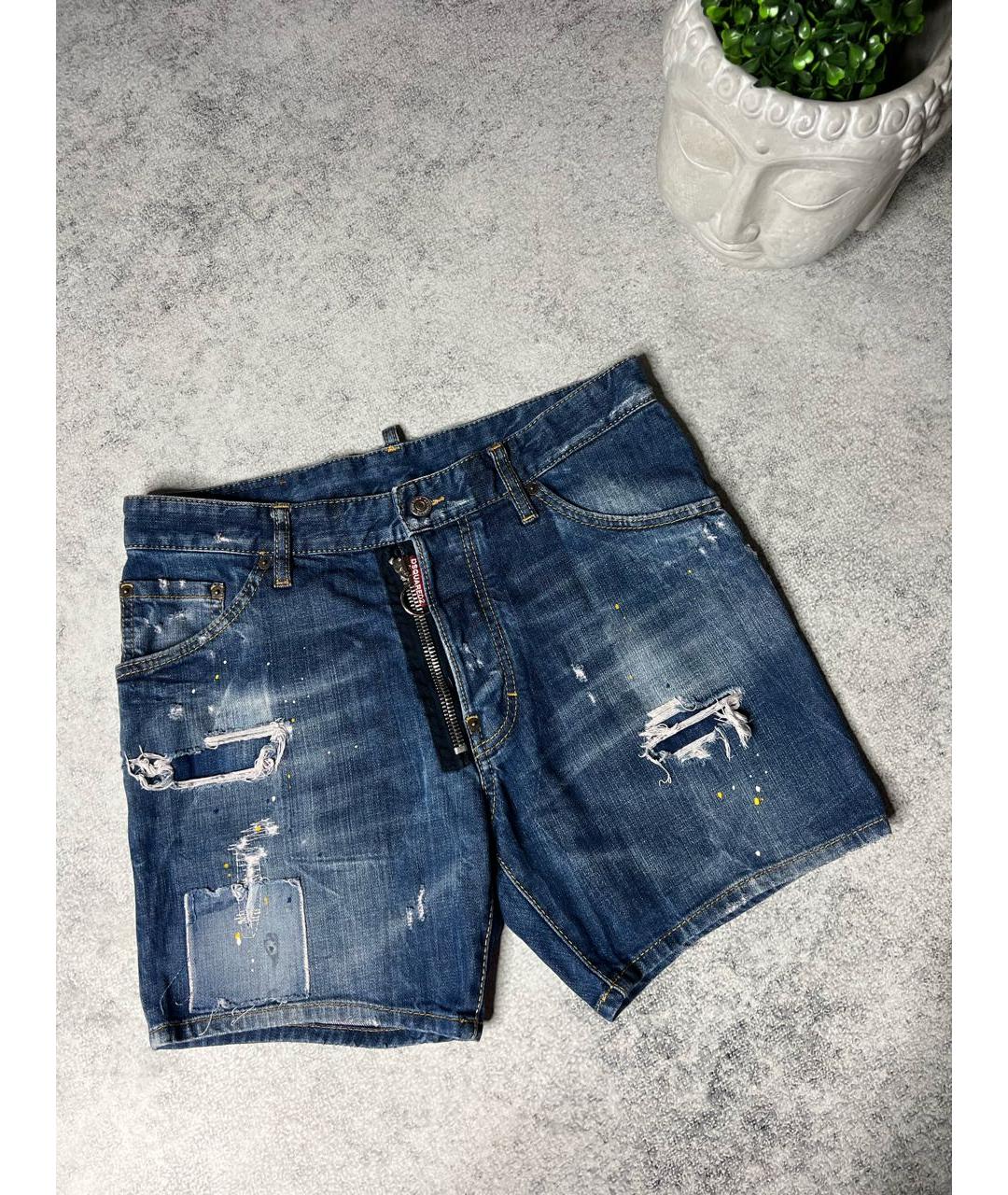DSQUARED2 Синие хлопковые шорты, фото 9