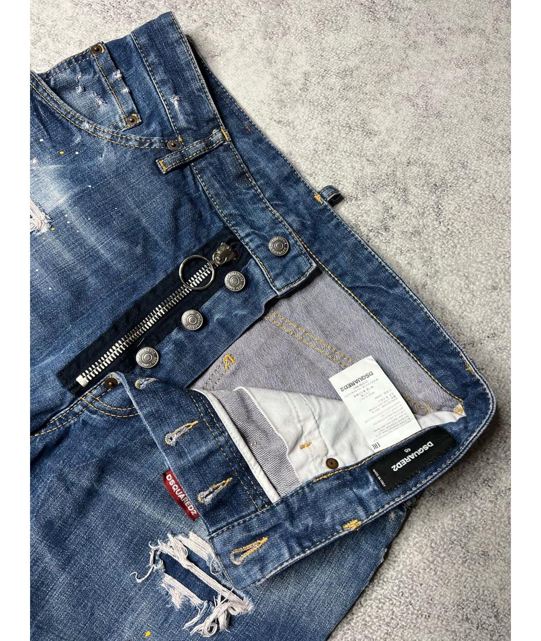 DSQUARED2 Синие хлопковые шорты, фото 5