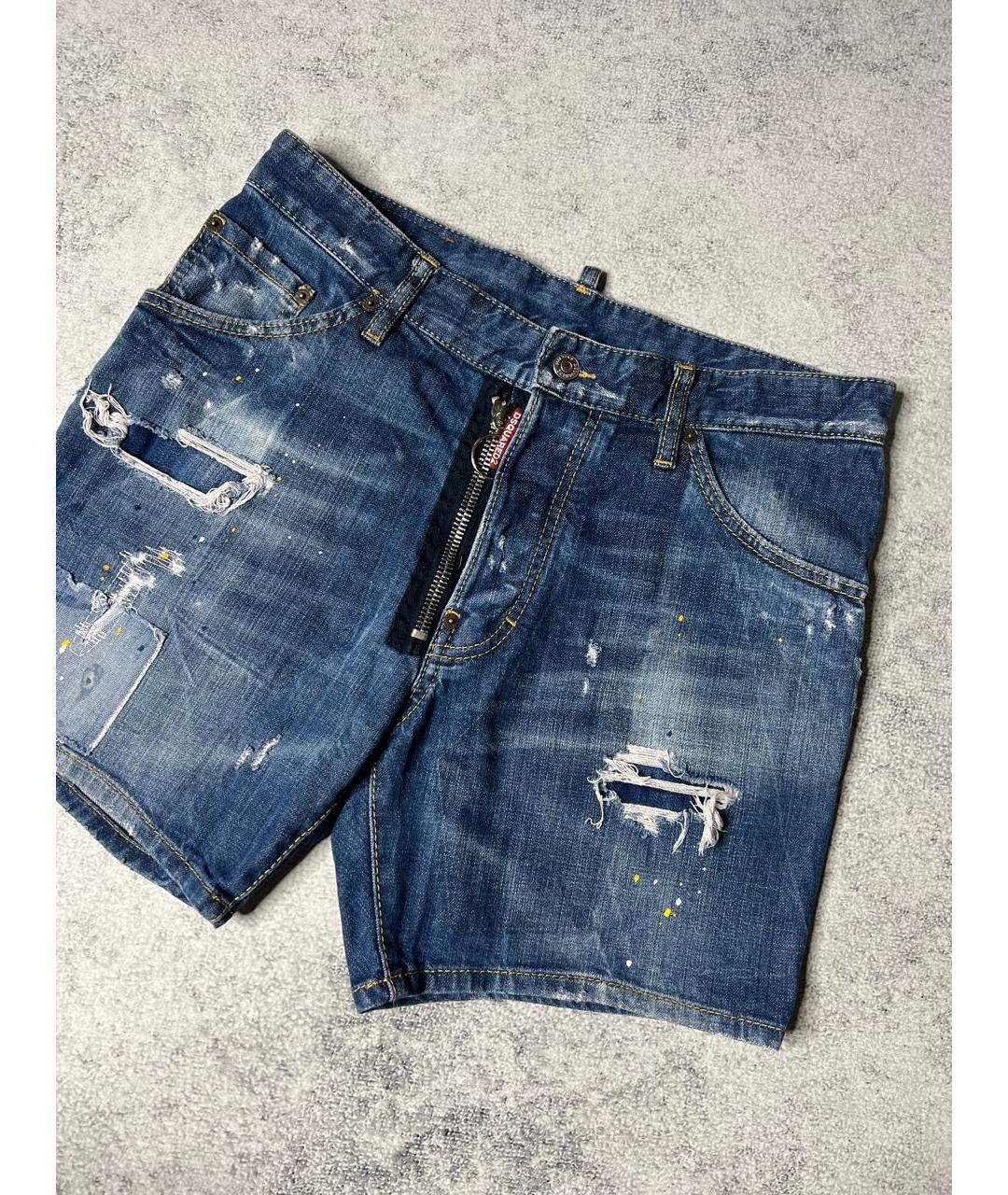 DSQUARED2 Синие хлопковые шорты, фото 2