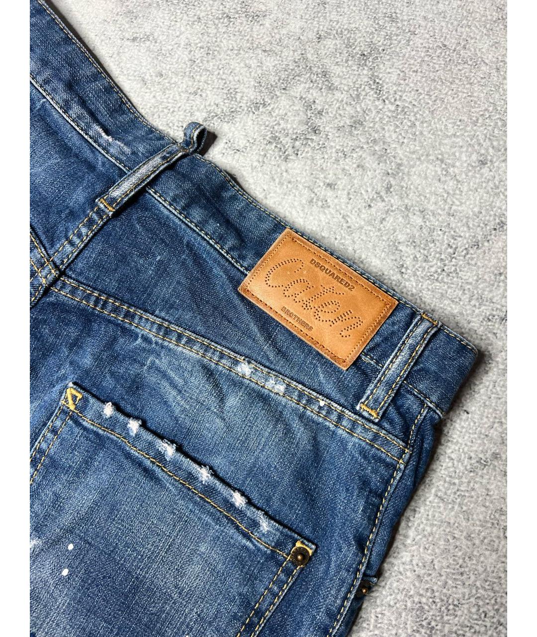 DSQUARED2 Синие хлопковые шорты, фото 4