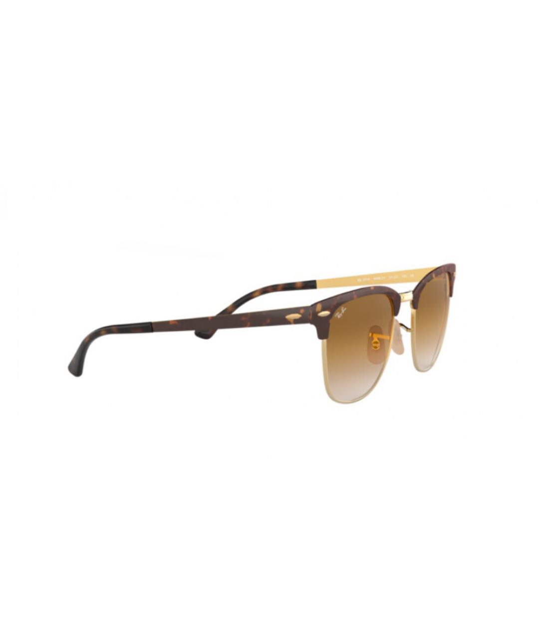 RAY BAN Коричневые металлические солнцезащитные очки, фото 2