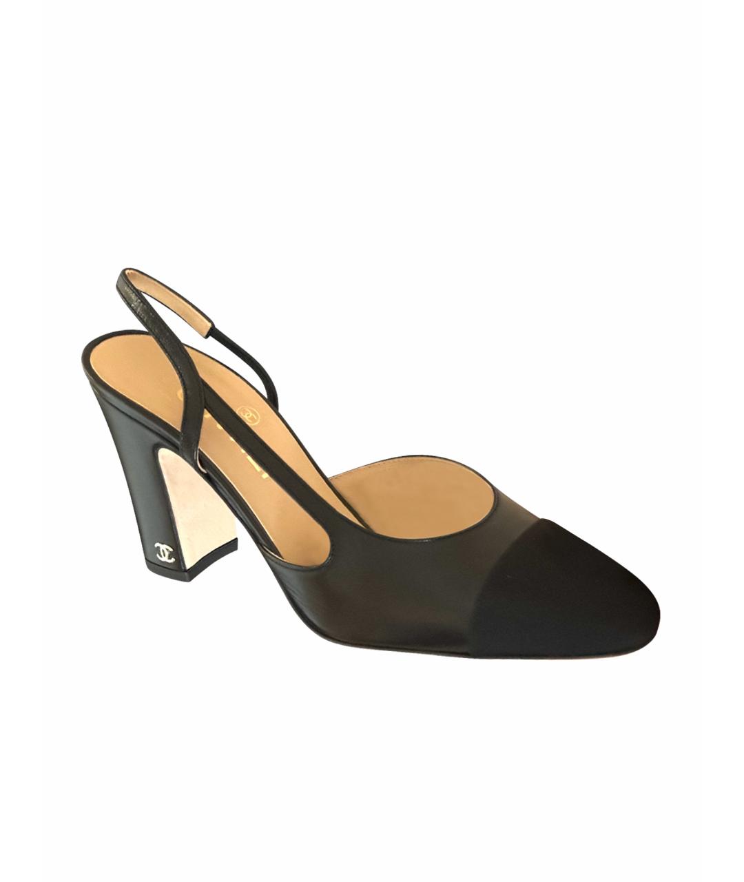 CHANEL Черные кожаные туфли, фото 1