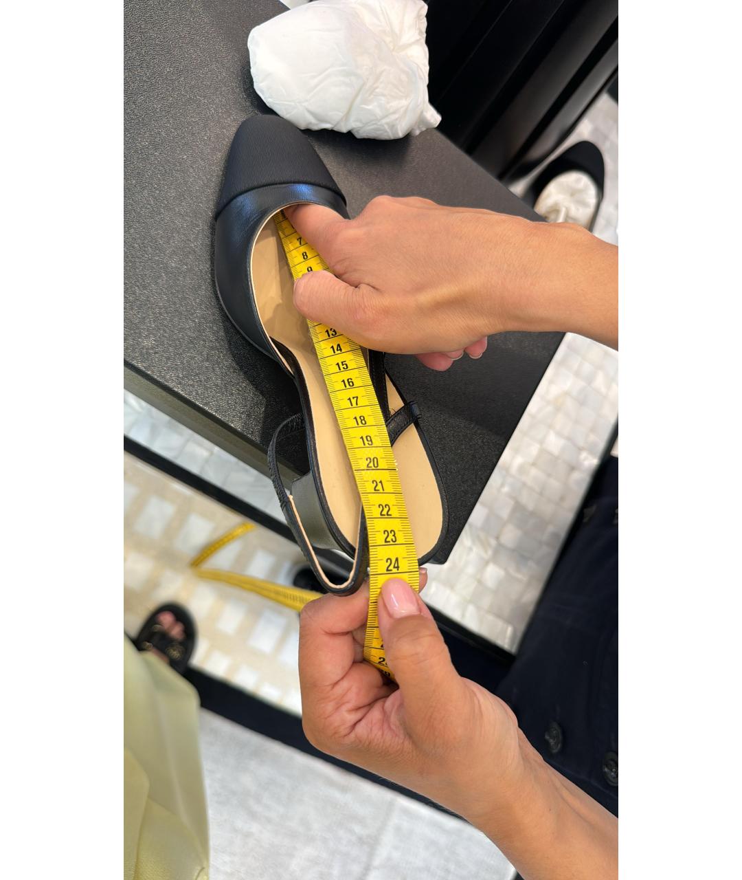 CHANEL Черные кожаные туфли, фото 3