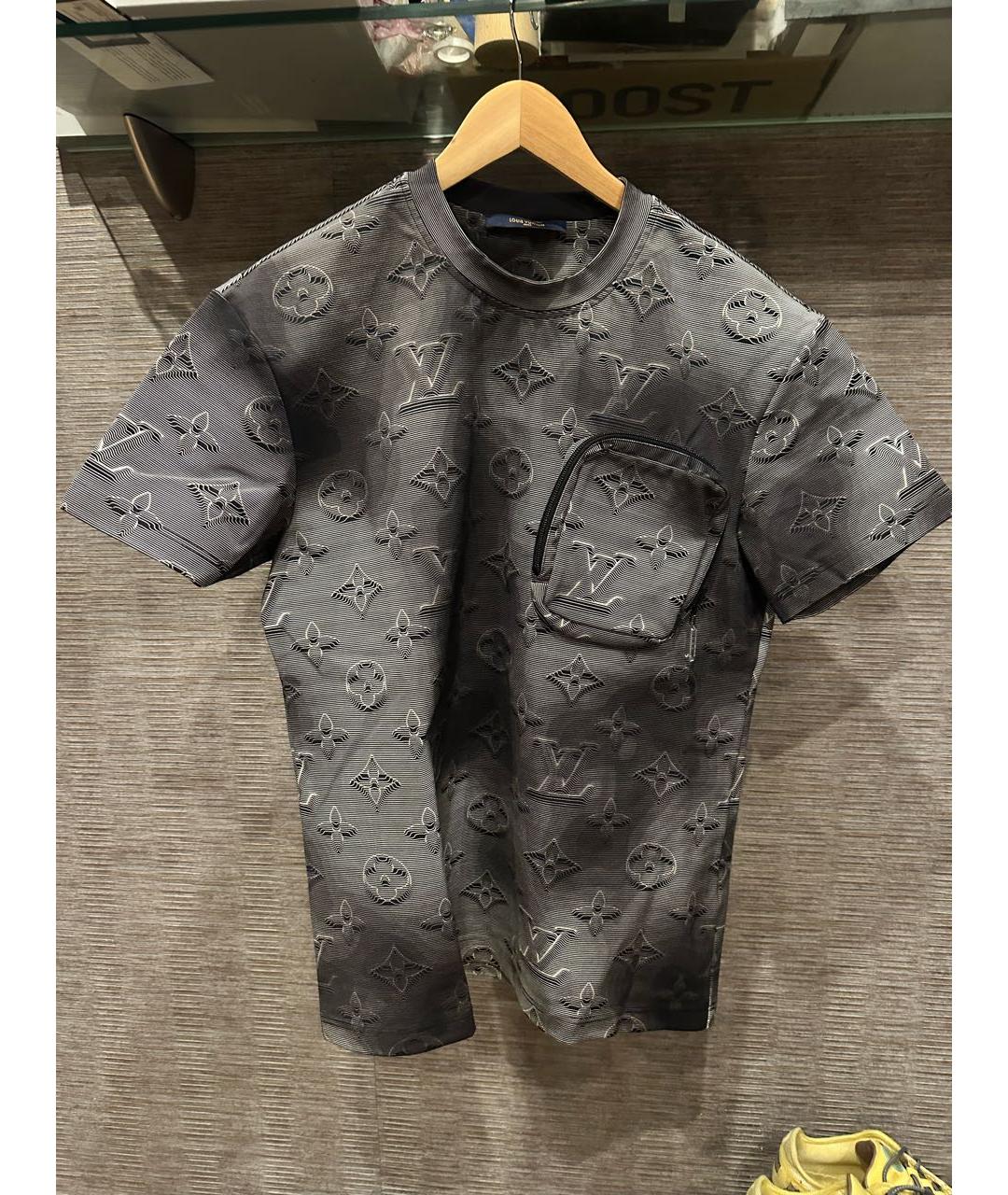 LOUIS VUITTON Антрацитовая футболка, фото 6