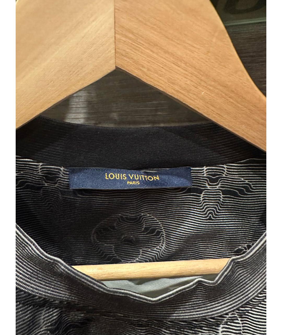 LOUIS VUITTON Антрацитовая футболка, фото 2