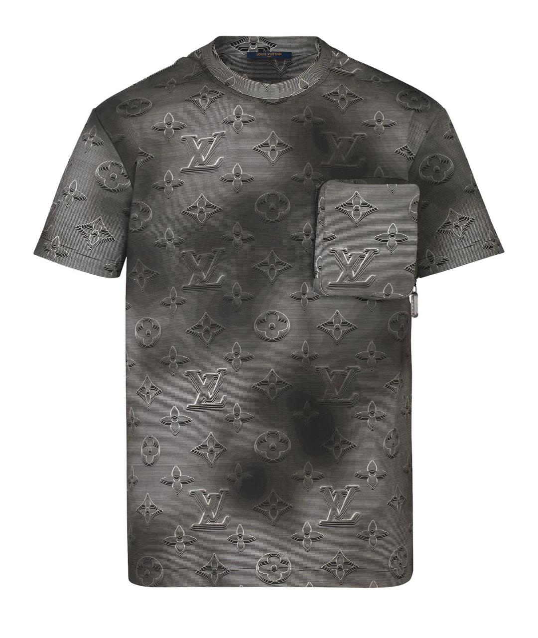 LOUIS VUITTON Антрацитовая футболка, фото 1