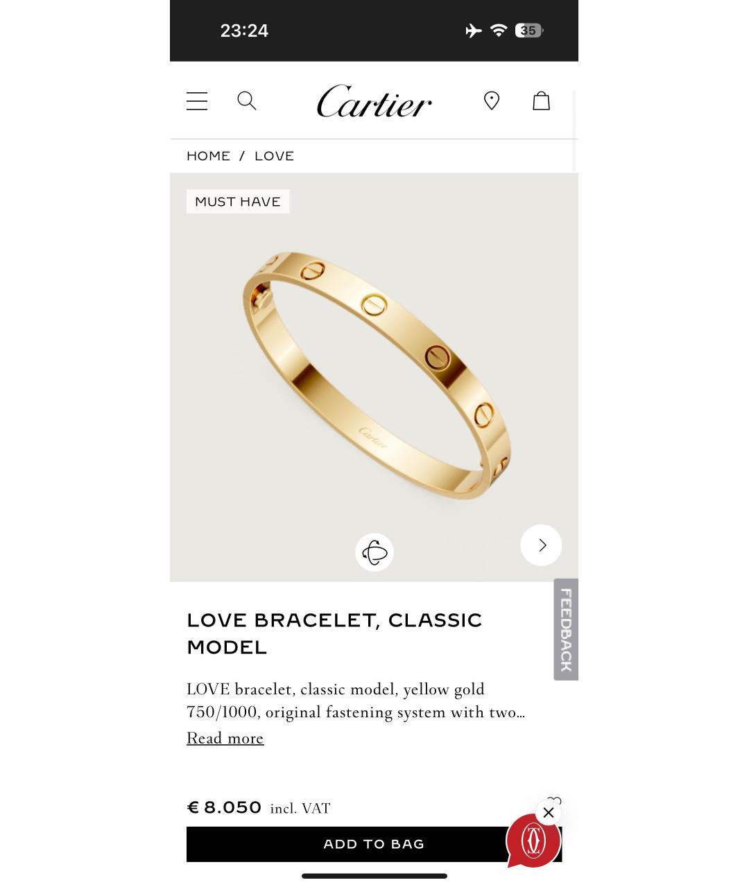 CARTIER Золотой браслет из желтого золота, фото 5