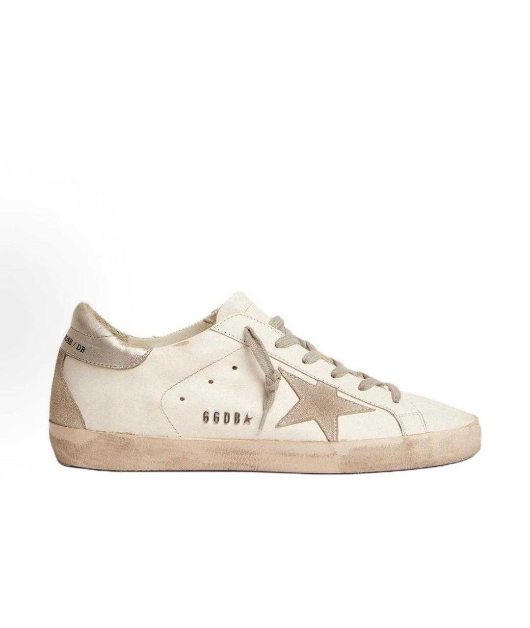 GOLDEN GOOSE DELUXE BRAND Бежевые кожаные кеды, фото 4