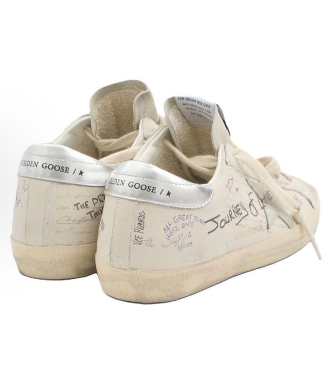 GOLDEN GOOSE DELUXE BRAND Бежевые кожаные кеды, фото 4
