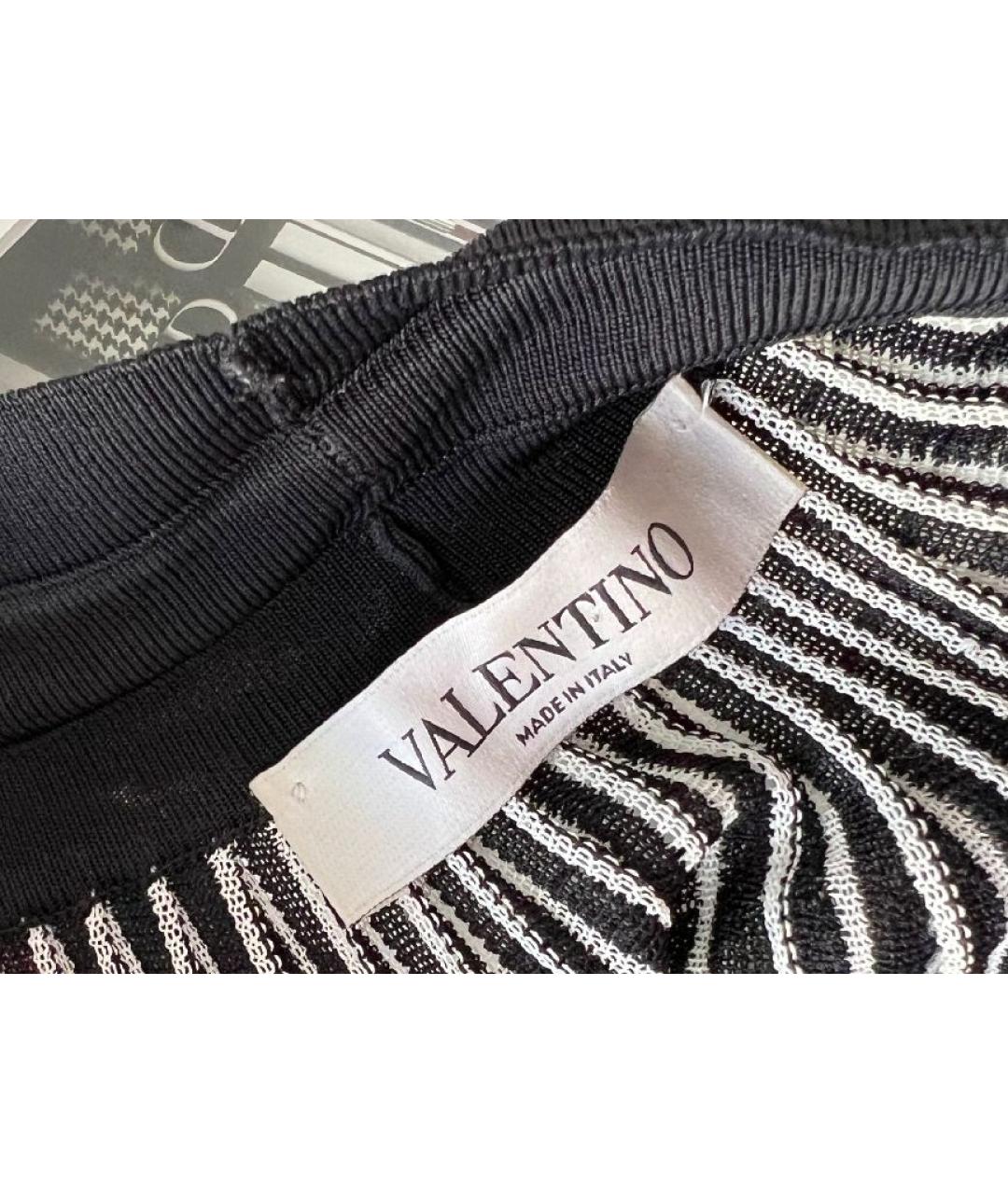 VALENTINO Черная вискозная юбка макси, фото 8