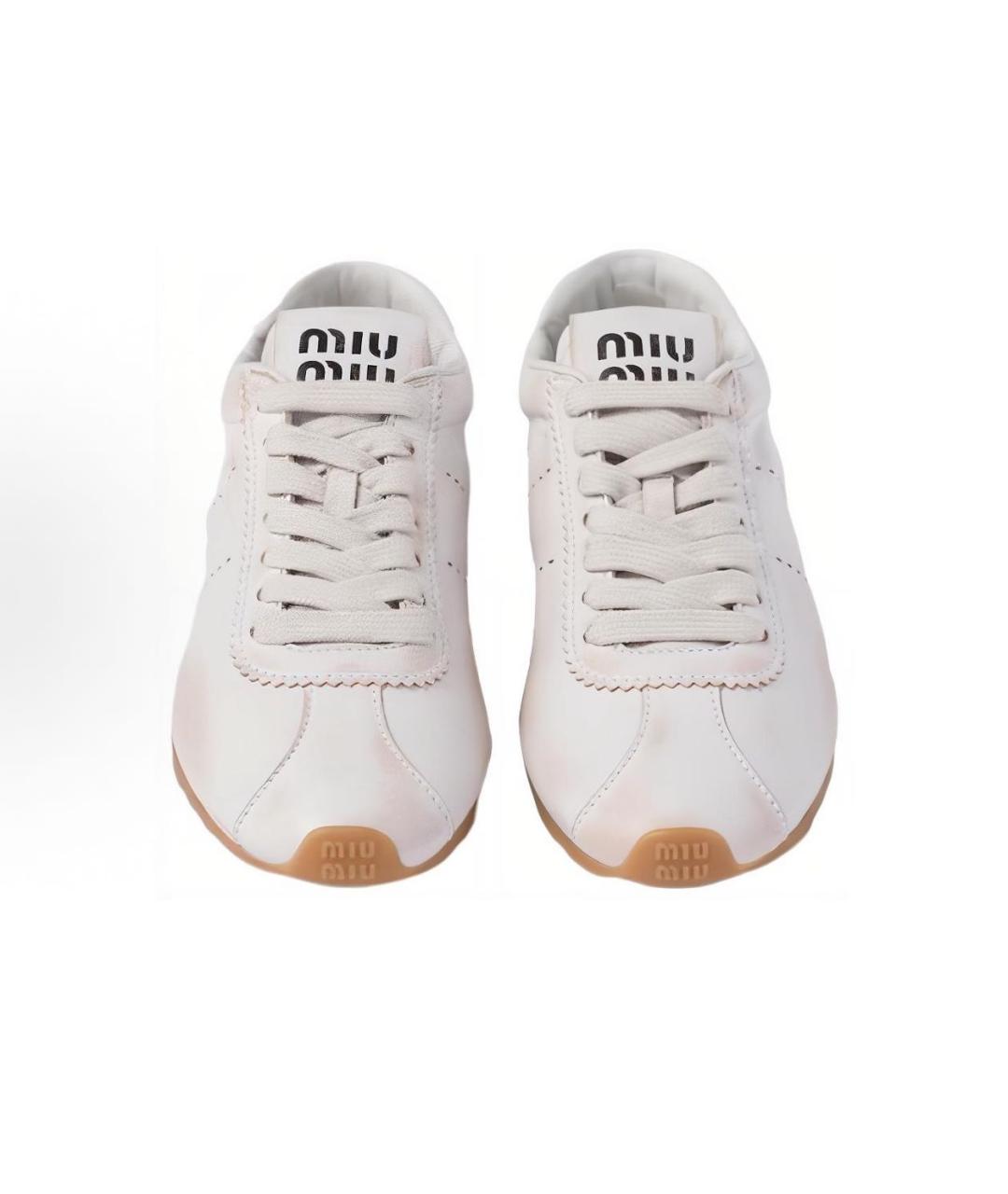 MIU MIU Мульти кожаные кроссовки, фото 3