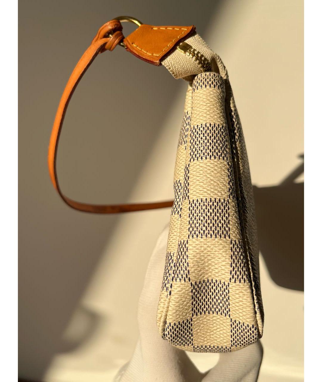 LOUIS VUITTON Бежевая кожаная сумка с короткими ручками, фото 7