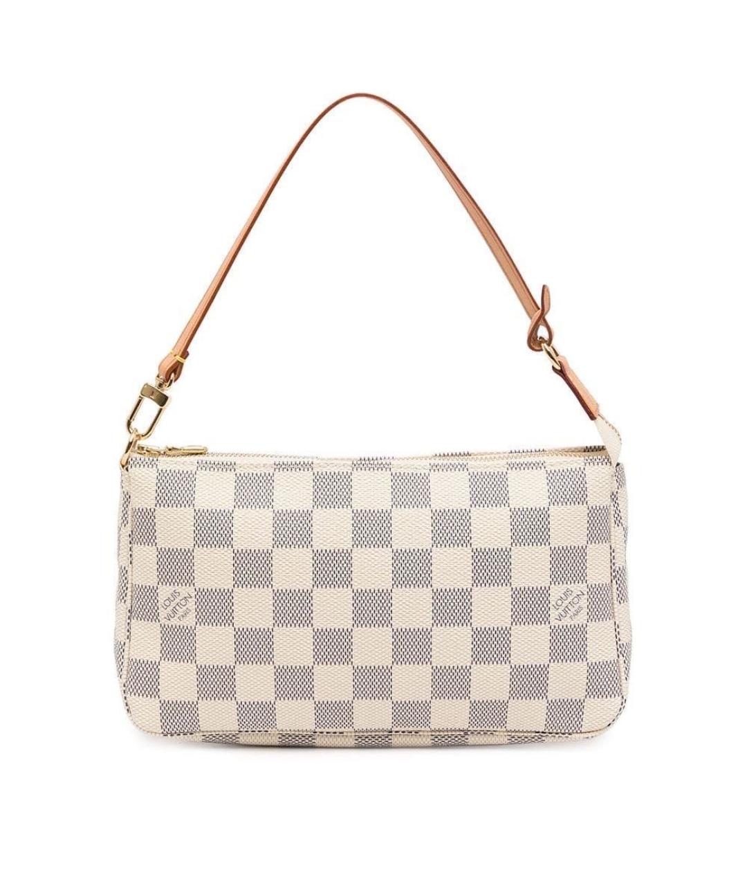 LOUIS VUITTON Бежевая кожаная сумка с короткими ручками, фото 1