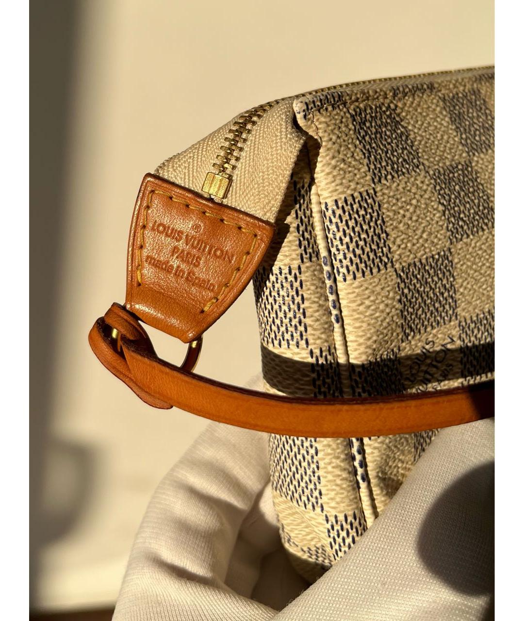 LOUIS VUITTON Бежевая кожаная сумка с короткими ручками, фото 4