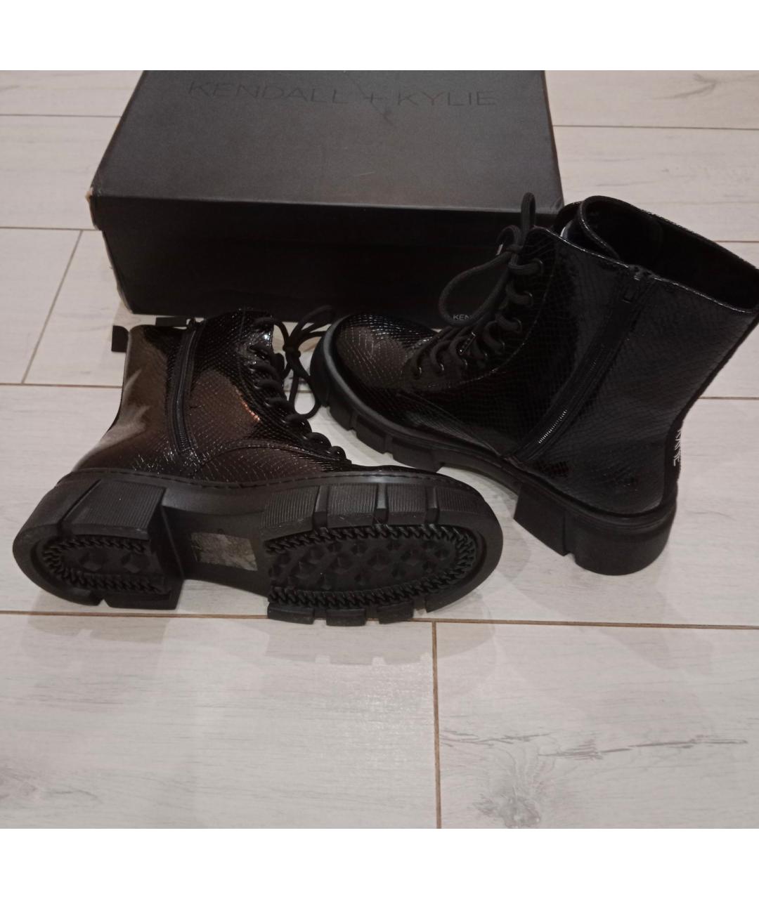 KENDALL + KYLIE Черные кожаные ботинки, фото 5
